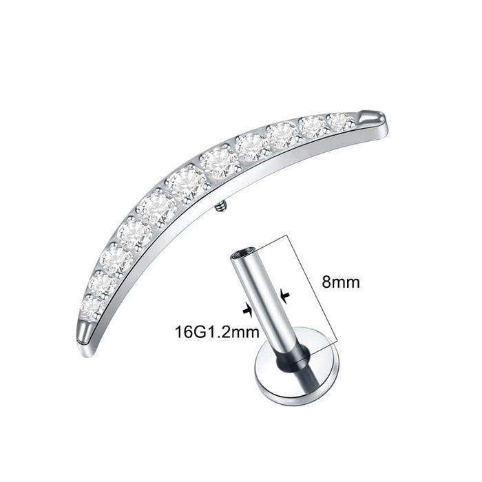 atudded new moon titanium threaded labret size
