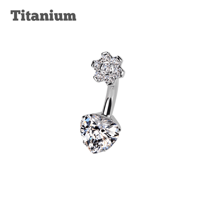 Titanium Amara Threaded Belly Barbell