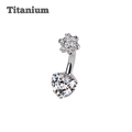 Titanium Amara Threaded Belly Barbell