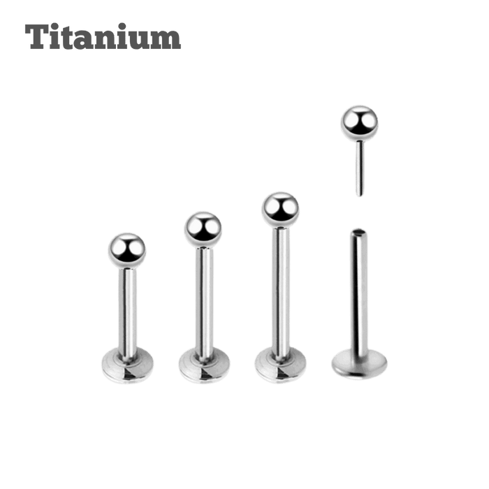 Titanium Ball Top Threadless Labret