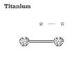 steel color tongue piercing titanium threadless straight barbell