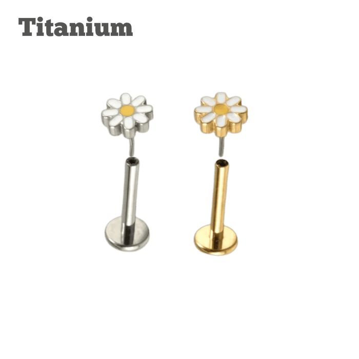 Titanium Chamomile Threadless Labret