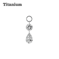 crystal droplet charm titanium