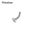 steel color titanium curved threadless belly labret post