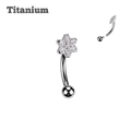 Titanium Daisy Threaded Rook Barbell