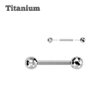 steel color titanium disco ball threadless straight barbell eyebrow piercing jewelry