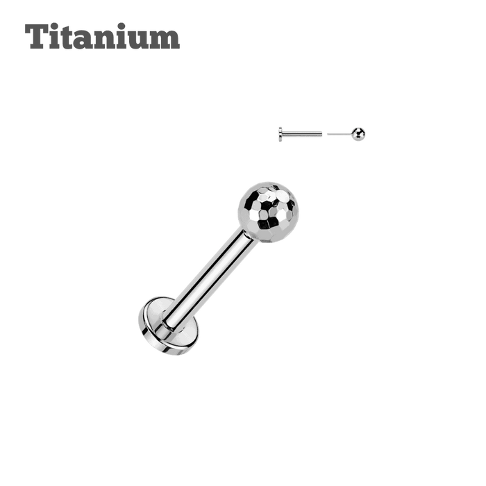 TItanium Disco Ball Top Threadless Labret