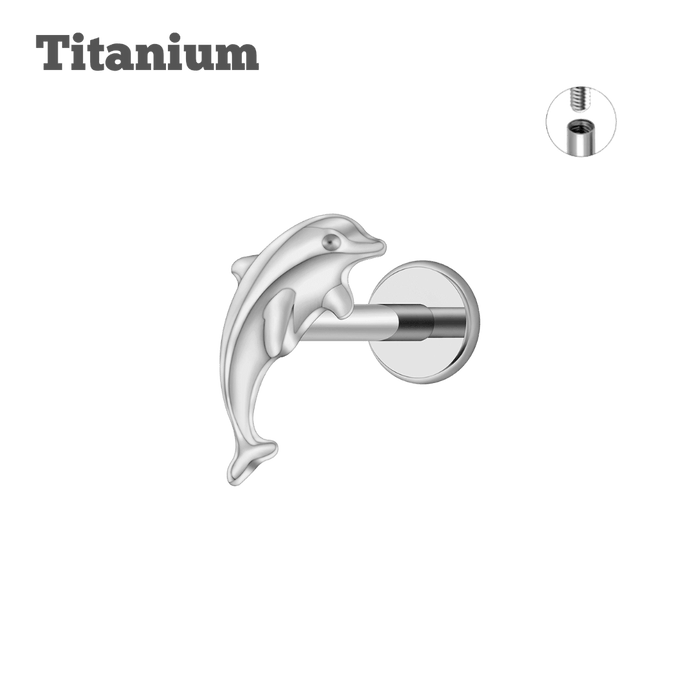 Titanium Dolphin Threaded Labret