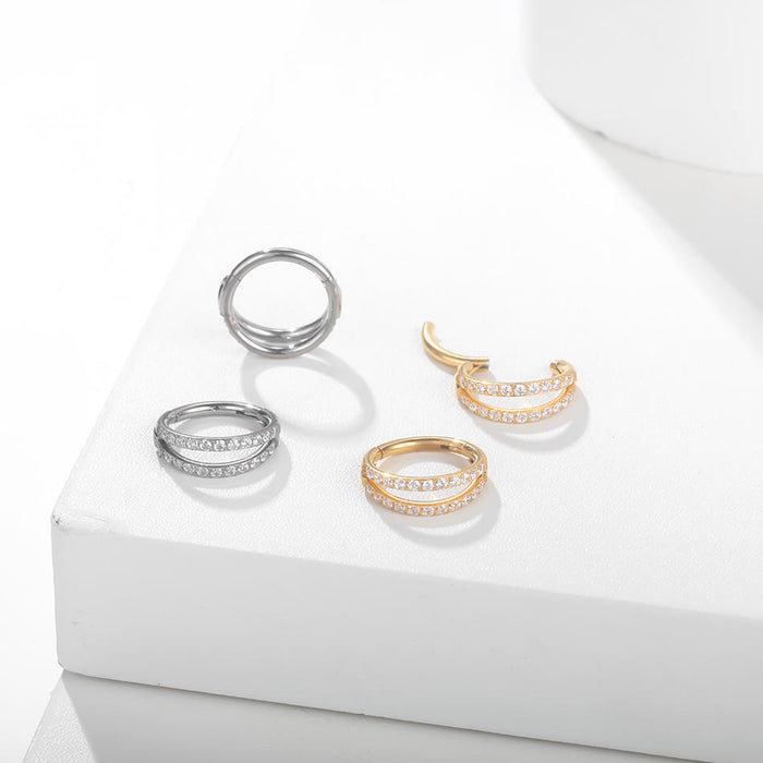 Titanium Double Outfacing Hinged Hoop