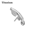 titanium feather threadless top steel color