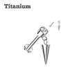Titanium Internally Threaded Short Dangling Spike Labret