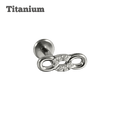 Titanium Loop Gem Threaded Labret