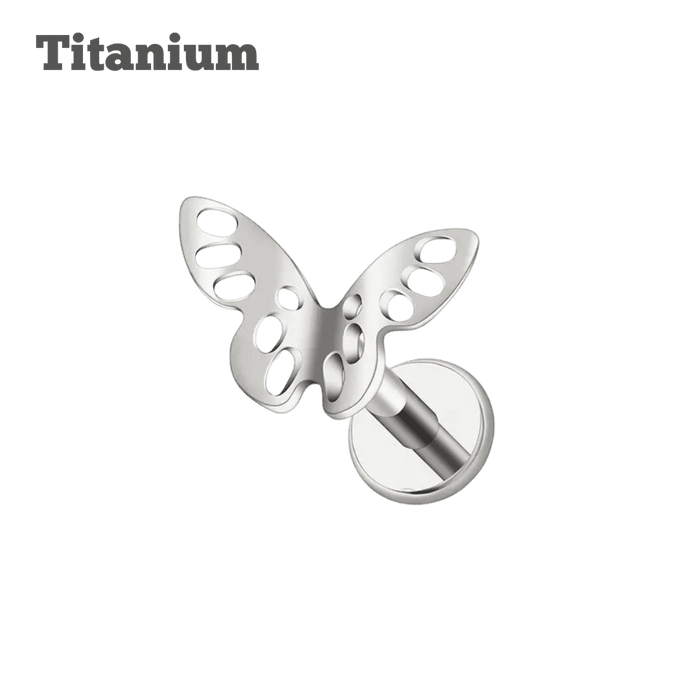 titanium mariposa labret steel color earring