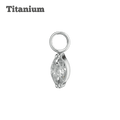 Titanium Marquise Gem Charm