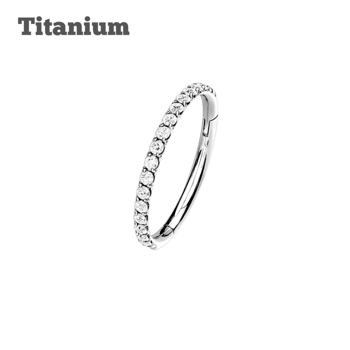 steel color titanium outfacing hinged hoop