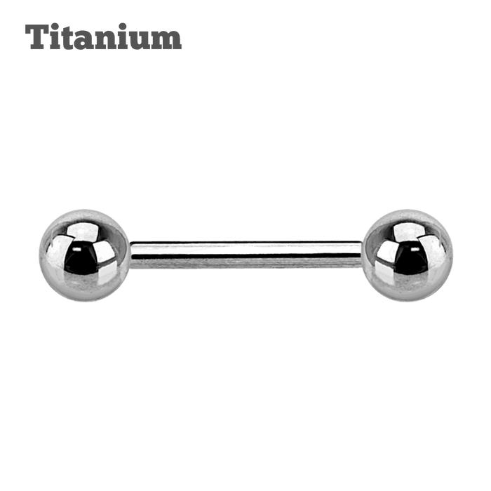 steel color plain titanium straight barbell body piercing