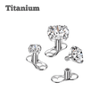Titanium Pronged Gem Dermal Set