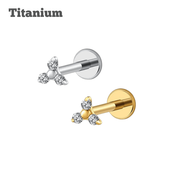Titanium Tiny Trinity Threaded Labret