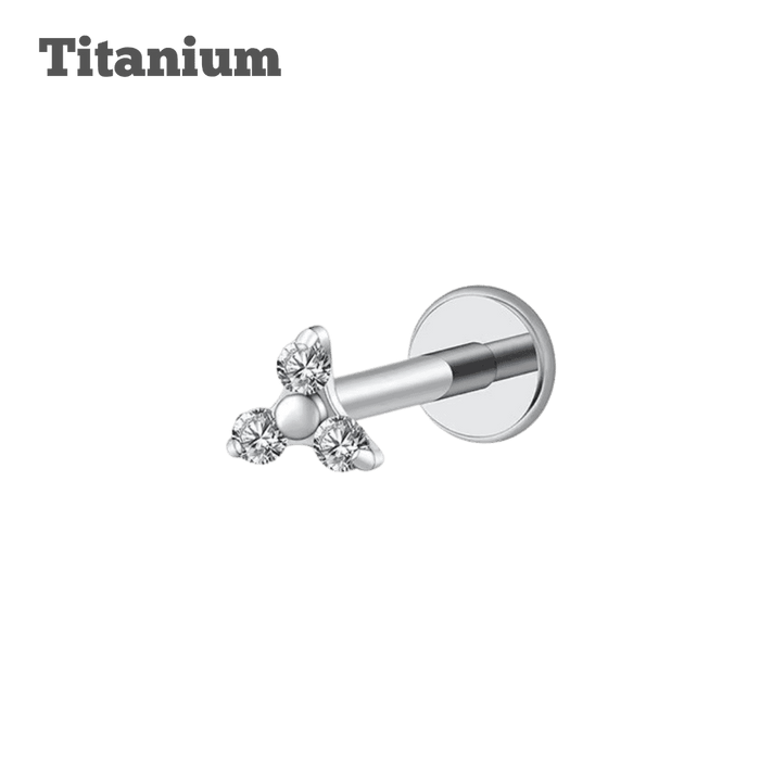 Titanium Tiny Trinity Threaded Labret