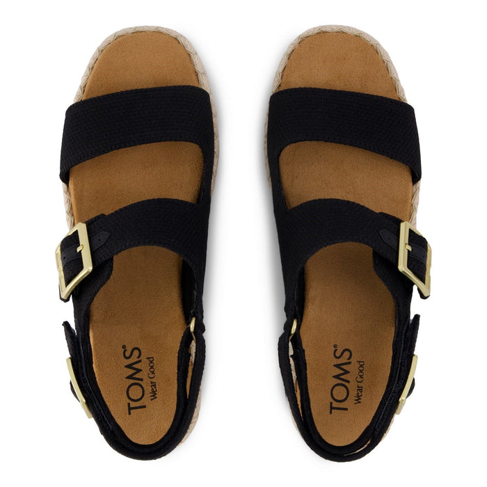 TOMS Giana Textile Women's Black Beachside Sandals