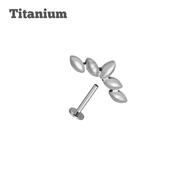 steel color titanium waterlily threaded labret