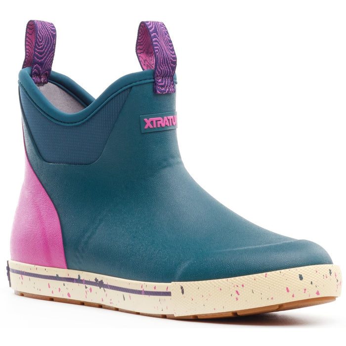 Xtratuf Ankle Deck Camp Boot Rubber Women's Teal Wellington Boots