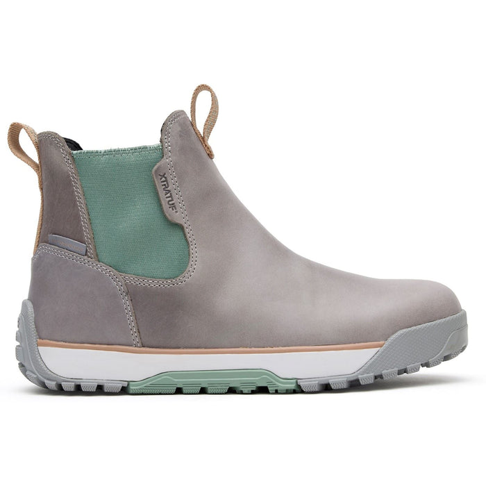 Xtratuf Ankle Deck Leather Leather Women's Grey/Iceberg Wellington Boots